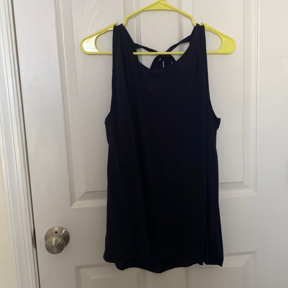 Mix media navy tank!